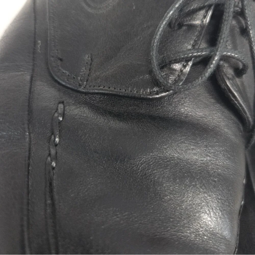 Vintage Bally Men's Black Leather Lace Up Dress Shoes 10.5